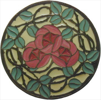 Notting Hill NHK-171-DB-A: Delaney's Rose Cabinet Knob - Yellow/Dark Brass