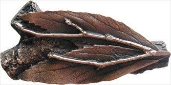 Notting Hill NHK-172-AC: Leafy Twig Cabinet Knob - Antique Copper