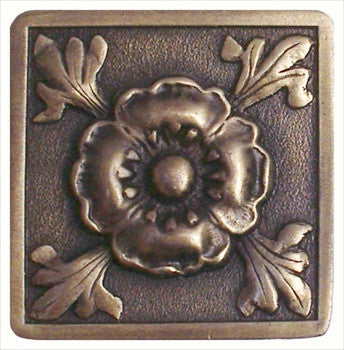 Notting Hill NHK-175-AB: Poppy Cabinet Knob - Antique Brass