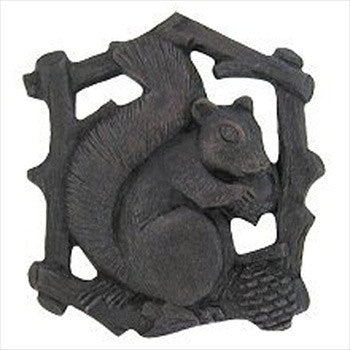 Notting Hill NHK-177-DB-L: Grey Squirrel Cabinet Knob (left side/faces right) - Dark Brass