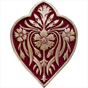 Notting Hill NHK-178-AB-A: Dianthus Cabinet Knob - Cayenne/Antique Brass