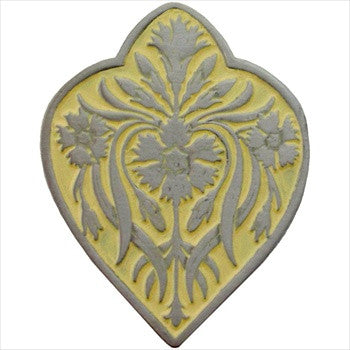 Notting Hill NHK-178-AP-B: Dianthus Cabinet Knob - Saffron/Antique Pewter
