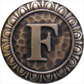 Notting Hill NHK-185-AB: Initial F Cabinet Knob - Antique Brass