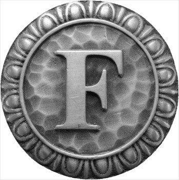 Notting Hill NHK-185-AP: Initial F Cabinet Knob - Antique Pewter