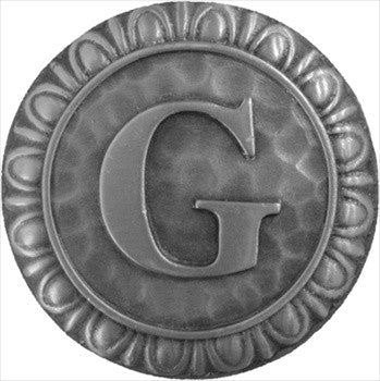 Notting Hill NHK-186-AP: Initial G Cabinet Knob - Antique Pewter