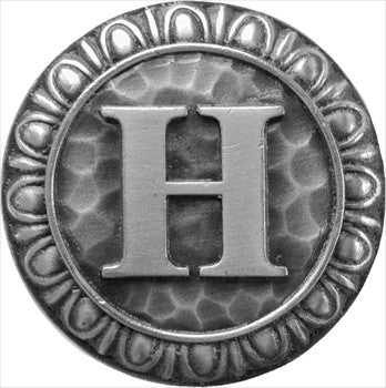 Notting Hill NHK-187-AP: Initial H Cabinet Knob - Antique Pewter