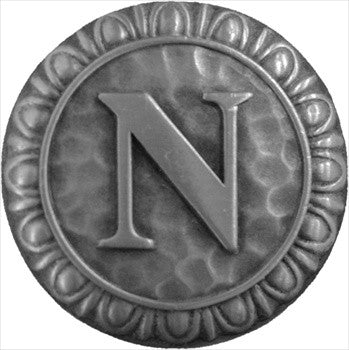 Notting Hill NHK-193-AP: Initial N Cabinet Knob - Antique Pewter