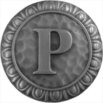 Notting Hill NHK-195-AP: Initial P Cabinet Knob - Antique Pewter