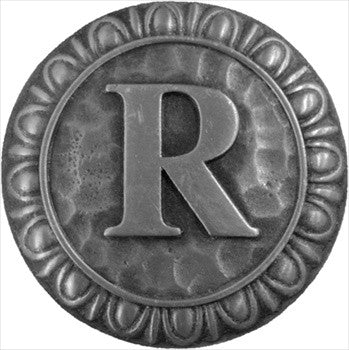 Notting Hill NHK-197-AP: Initial R Cabinet Knob - Antique Pewter