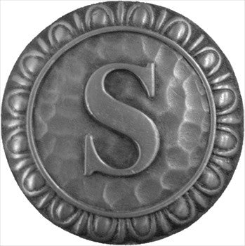 Notting Hill NHK-198-AP: Initial S Cabinet Knob - Antique Pewter