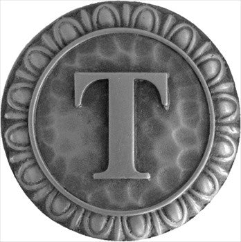 Notting Hill NHK-199-AP: Initial T Cabinet Knob - Antique Pewter