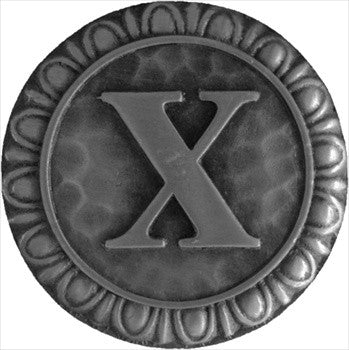 Notting Hill NHK-203-AP: Initial X Cabinet Knob - Antique Pewter