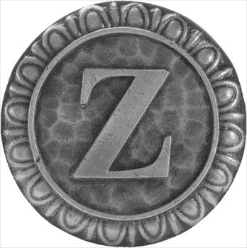 Notting Hill NHK-205-AP: Initial Z Cabinet Knob - Antique Pewter