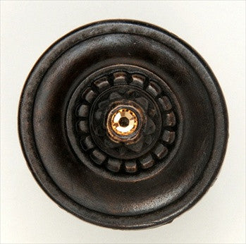 Notting Hill NHK-210-DB: Portobello Road Cabinet Knob - Swarovski Crystal/Dark Brass