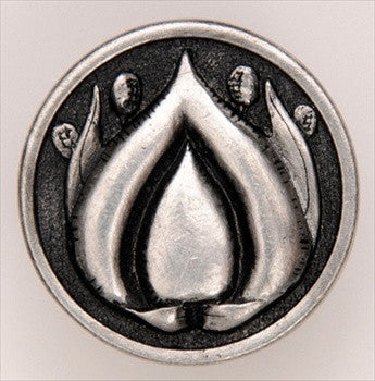 Notting Hill NHK-281-BP: Hope Blossom Cabinet Knob - Brilliant Pewter