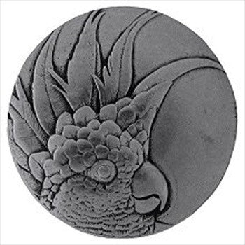 Notting Hill NHK-327-BP-L: Cockatoo (Large Left Side) Cabinet Knob - Brilliant Pewter
