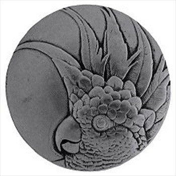 Notting Hill NHK-327-BP-R: Cockatoo (Large Right Side) Cabinet Knob - Brilliant Pewter