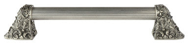 Notting Hill NHO-500-AP-16F: 12"cc Acanthus Appliance Pull w/Fluted Bar - Antique Pewter