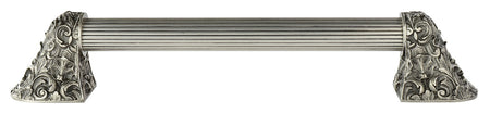 Notting Hill NHO-500-AP-12F: 8"cc Acanthus Appliance Pull w/Fluted Bar - Antique Pewter