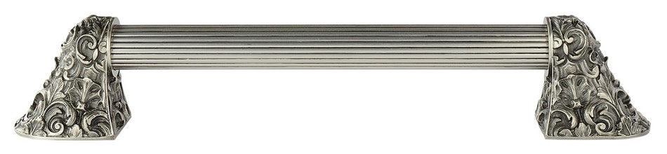 Notting Hill NHO-500-AP-12F: 8"cc Acanthus Appliance Pull w/Fluted Bar - Antique Pewter