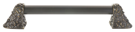 Notting Hill NHO-500-DB-12F: 8"cc Acanthus Appliance Pull w/Fluted Bar - Dark Brass