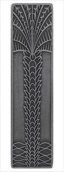 Notting Hill NHP-322-AP: 3" cc Royal Palm Cabinet Pull (vertical) - Antique Pewter