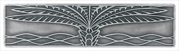 Notting Hill NHP-323-AP: 3" cc Royal Palm Cabinet Pull (horizontal) - Antique Pewter