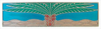 Notting Hill NHP-323-BP-A: 3" cc Royal Palm/Turquoise Pull - Brilliant Pewter
