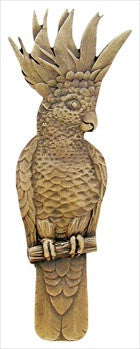 Notting Hill NHP-325-AB-L: 3" cc Cockatoo (Vertical Left Side) Cabinet Pull - Antique Brass
