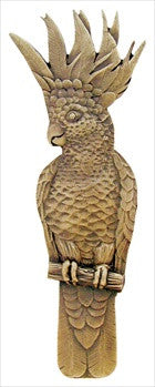 Notting Hill NHP-325-AB-R: 3" cc Cockatoo (Vertical Right Side) Cabinet Pull - Antique Brass