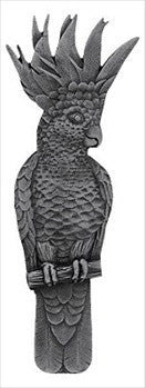 Notting Hill NHP-325-AP-L: 3" cc Cockatoo (Vertical Left Side) Cabinet Pull - Antique Pewter