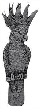 Notting Hill NHP-325-BP-L: 3" cc Cockatoo (Vertical Left) Cabinet Pull - Brilliant Pewter
