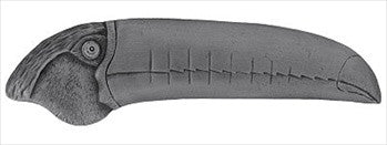 Notting Hill NHP-330-AP-L: 3" cc Toucan (Left Side) Cabinet Pull - Antique Pewter