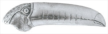 Notting Hill NHP-330-BP-L: 3" cc Toucan (Left Side) Cabinet Pull - Brilliant Pewter