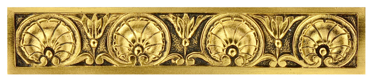 Notting Hill NHP-608-SG: 4" cc Kensington Cabinet Pull - 24K Satin Gold