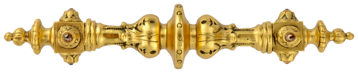 Notting Hill NHP-610-SG: 4" cc Portobello Road Cabinet Pull - Swarovski Crystal/24K Satin Gold