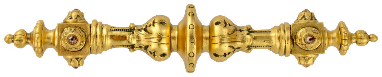 Notting Hill NHP-610-SG: 4" cc Portobello Road Cabinet Pull - Swarovski Crystal/24K Satin Gold