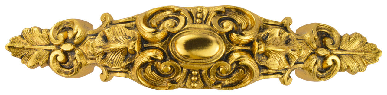 Notting Hill NHP-611-SG: 4" cc Queensway Cabinet Pull - 24K Satin Gold