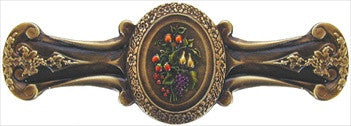 Notting Hill NHP-613-BHT: 3" cc Fruit Bouquet Cabinet Pull - Brass Hand-tinted