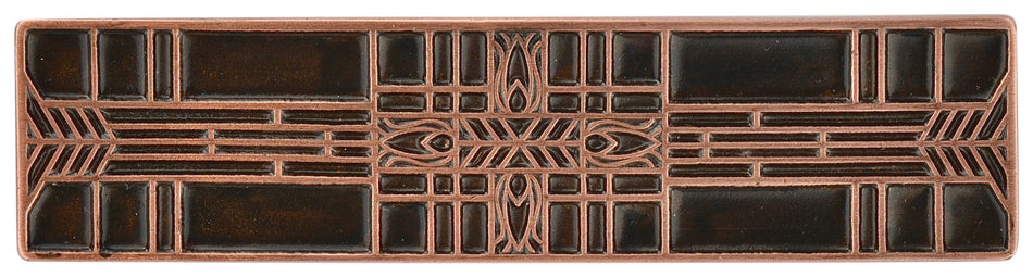 Notting Hill NHP-617-AC: 3" cc Prairie Tulips Cabinet Pull - Antique Copper