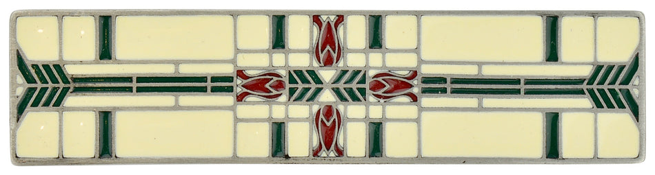 Notting Hill NHP-617-AP-C: 3" cc Prairie Tulips  Cabinet Pull - Evergreen/Antique Pewter