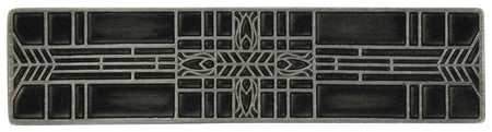 Notting Hill NHP-617-AP: 3" cc Prairie Tulips Cabinet Pull - Antique Pewter