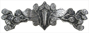Notting Hill NHP-620-AP: 3" cc Cicada On Leaves Cabinet Pull - Antique Pewter