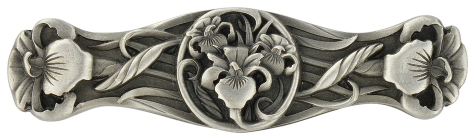 Notting Hill NHP-628-AP: 3" cc River Iris Cabinet Pull - Antique Pewter