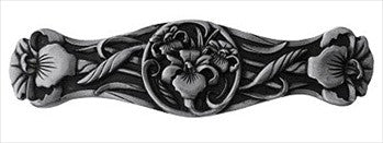 Notting Hill NHP-628-BP: 3" cc River Iris Cabinet Pull - Brilliant Pewter