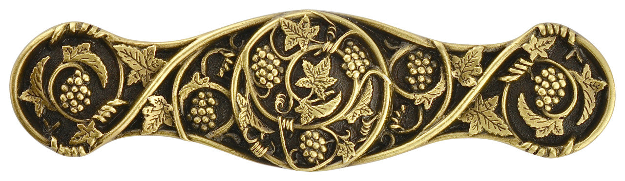 Notting Hill NHP-629-AB: 3" cc Grapevines Cabinet Pull - Antique Brass