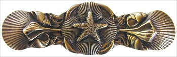 Notting Hill NHP-634-AB: 3" cc Seaside Collage Cabinet Pull - Antique Brass