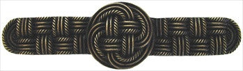 Notting Hill NHP-639-AB: 3" cc Classic Weave Cabinet Pull - Antique Brass