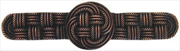 Notting Hill NHP-639-AC: 3" cc Classic Weave Cabinet Pull - Antique Copper