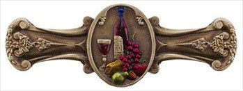 Notting Hill NHP-640-BHT: 3" cc Best Cellar (Wine) Cabinet Pull - Brass